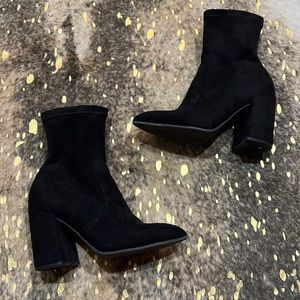 Steve Madden pointed toe sock bootie